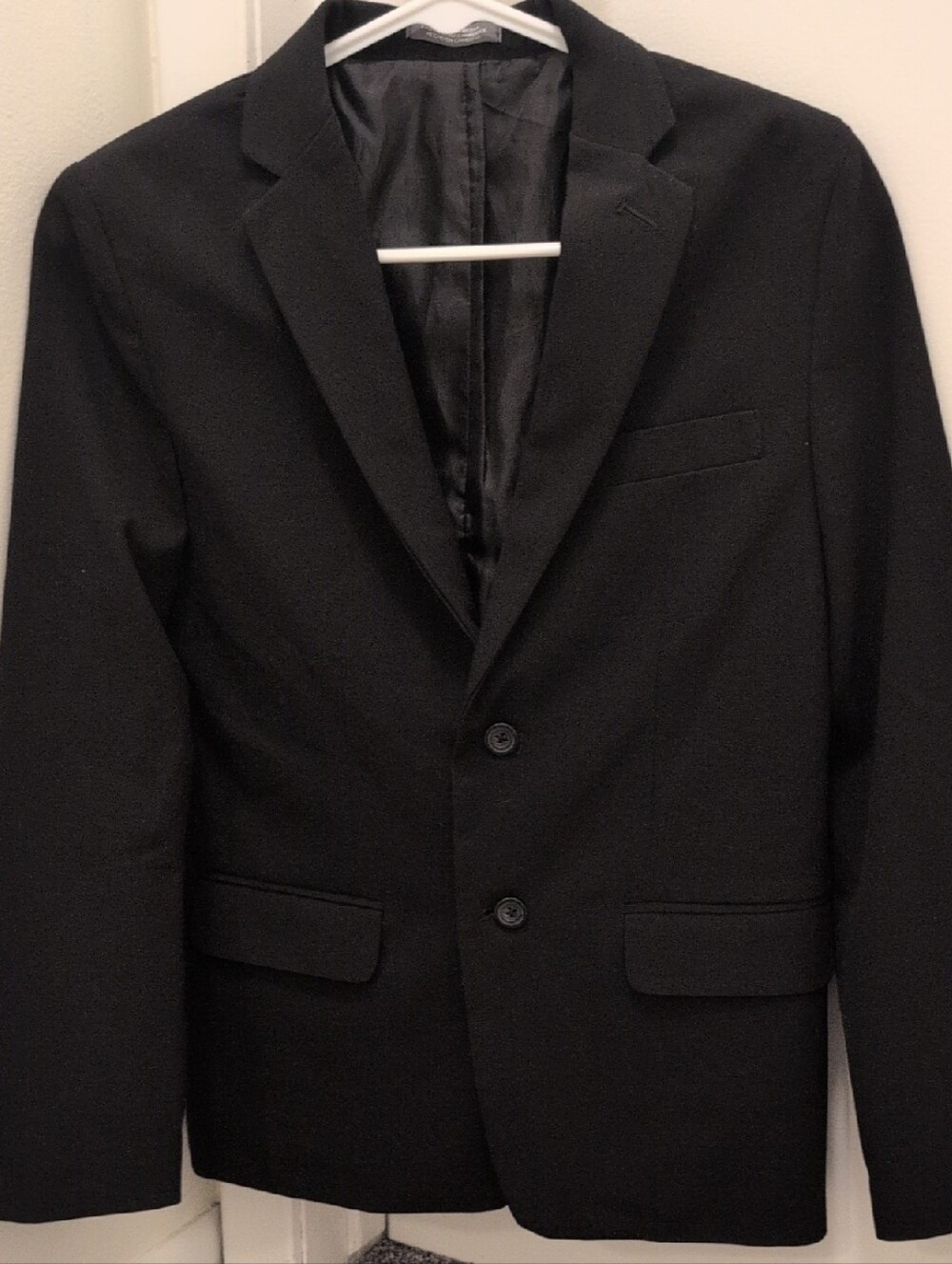 Boys Age 14 Regular, Van Heusen Black Two-Button Sport Coat Blazer